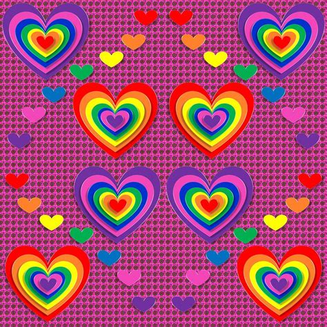 Rainbow Love Heart Wallpaper Best Hq Wallpapers