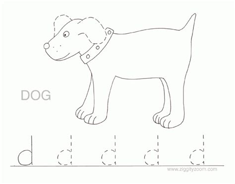 letter d alphabet tracing worksheets