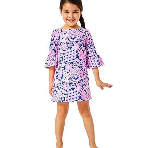 New Lilly Pulitzer Ellimae Dress Indigo Love You Bunches Girls Size