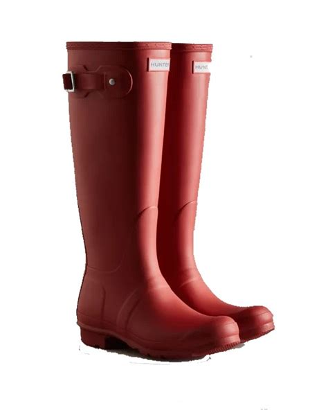 Trouva Original Tall Wellington Boots Military Red