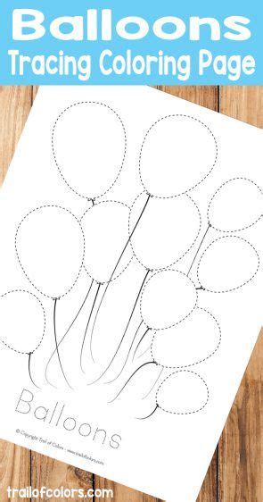 Free Printable Balloons Tracing Coloring Page For Kids Free Printable