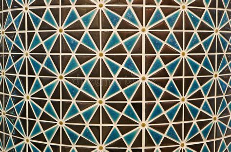 1494 Geometric Mosaic Pattern Blue Triangle Stock Photos Free