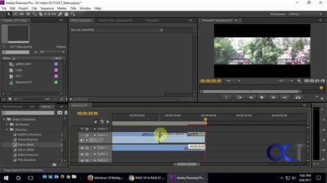 Adding A Fade Outfade To Black Effect In Adobe Premiere Youtube
