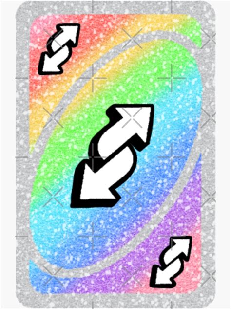 Y2k Uno Reverse Card Rainbow Sticker For Sale By Elizastreet