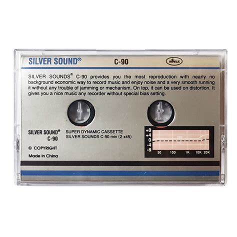 Silver Sound C90 Ferric Blank Audio Cassette Tapes Retro Style Media