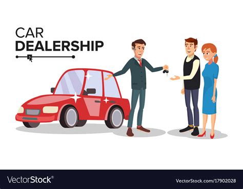 Car Dealer Car Dealership Agent Auto Royalty Free Vector
