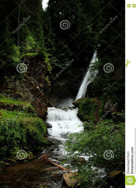Waterfall In Dolomites Stock Image Image Of Dolomite 81633269