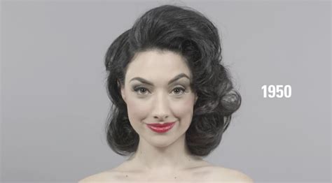 100 Years Of Changing Beauty Makeup And Hairstyles In 1 Minute