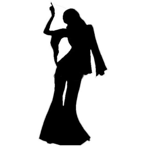 Female Disco Dancer Silhouette Lifesize Cardboard Cutoutstandee