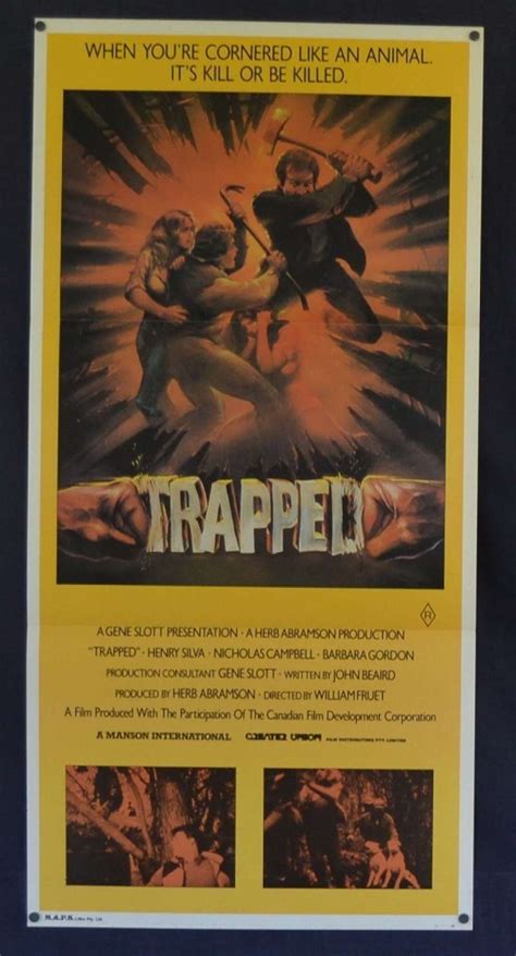 All About Movies Trapped Movie Poster Original Daybill 1982 Slasher