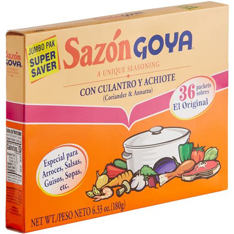 Goya Sazon Seasoning Packets 36 Box Shop Webstaurantstore