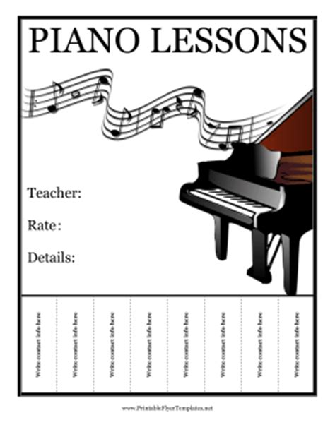 Music flyer examples are popular across the globe. Piano Lessons Flyer
