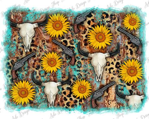 Aztec Pattern Wallpaper Cow Wallpaper Sunflower Wallpaper Bull