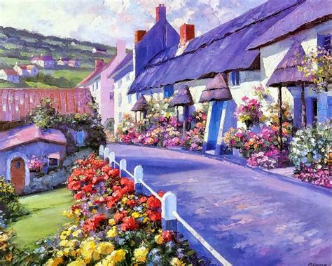 Cuadros, pinturas, oleos: Paisajes Comerciales con Flores ...