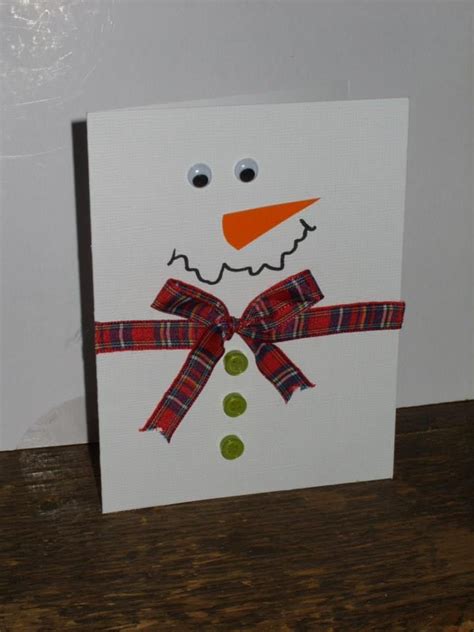 Easy Snowman Card Christmas Paper Crafts Pinterest