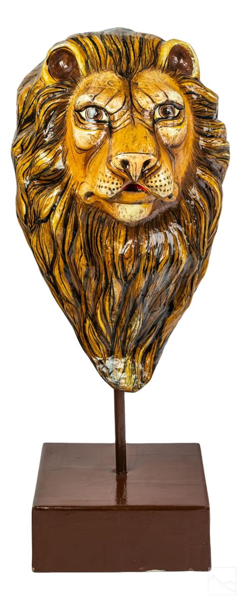 sold price sergio bustamante paper mache lion head sculpture february 3 0122 11 00 am est