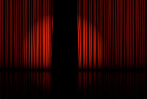 Spotlight On Stage Curtain Vector Illustration Eps Stock