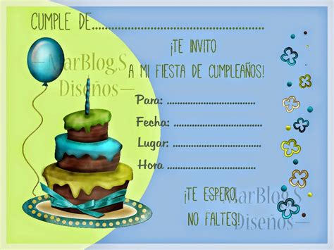 Invitación Digital Cumpleaños Infantil Azulverdoso Invitaciones