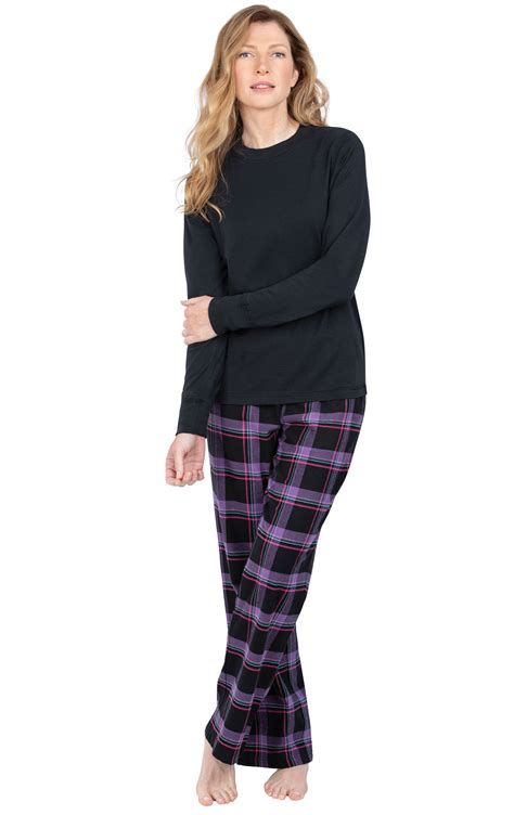 women s plaid jersey top flannel pajamas in women s flannel pajamas pajamas for women pajamagram