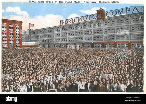 Employees Ford Motor Company Detroit Michigan Usa Stock Photo
