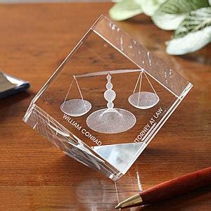 Choosing the right graduation gift for lawyers who have just graduated is not a very simple task. 3-D Crystal Scales of Justice Personalized Lawyer Gift