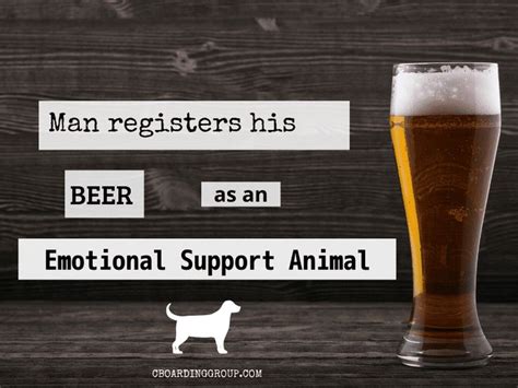 How to register an emotional support animal for free. Man registers beer as emotional support animal (and we're ...