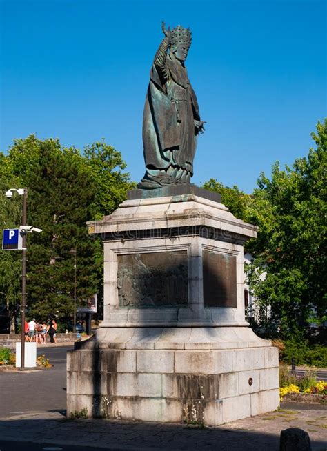 Monument Of Gerbert Of Aurillac Pope Sylvester Ii In Aurillac Town