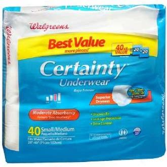 Amazon's choice for pet meds. Walgreens Certainty Underwear, Moderate Absorbency, Small ...