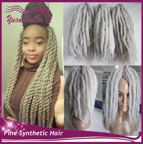 You can make hair braiding. Top Selling! 20in fold silver gray synthetic twist ...