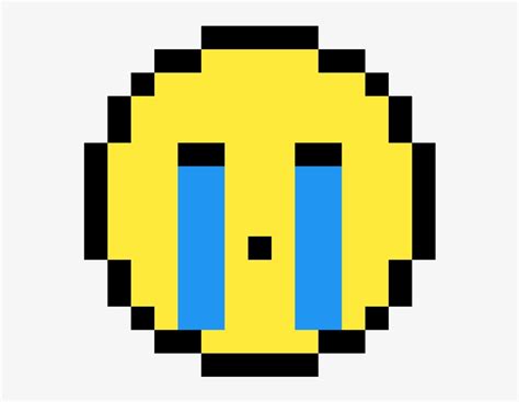 Crying Emoji Easy Beginner Pixel Art 1184x1184 Png