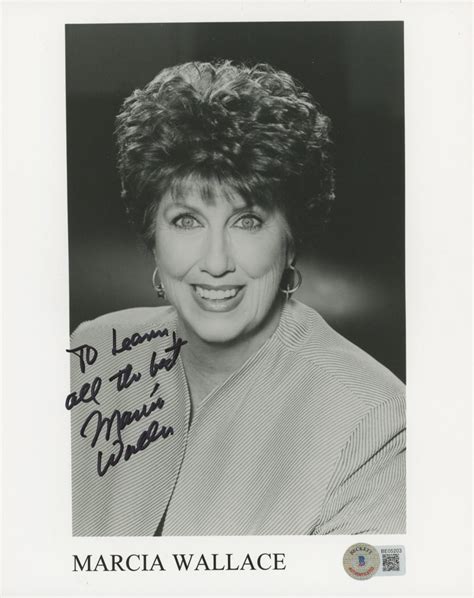 Marcia Wallace Signed 8x10 Photo Inscribed All The Best Beckett Pristine Auction
