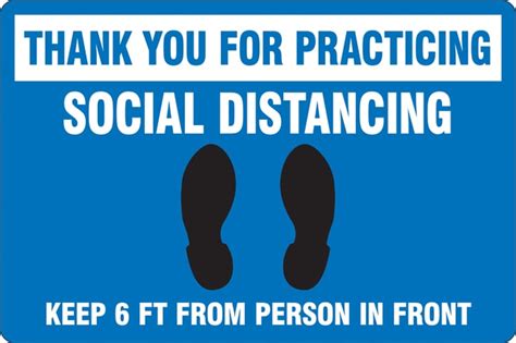 Accuformfloor Sign Thank You For Practicing Social Distancing Keep 6