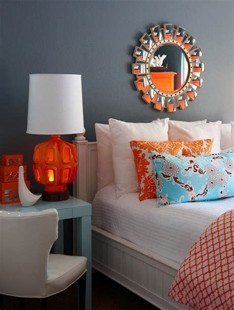 Turquoise And Orange Decor Becoration