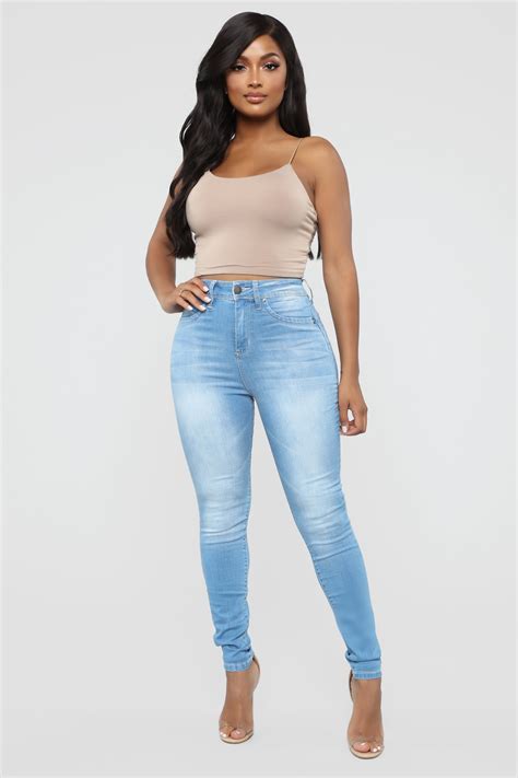 Womens Statuesque Booty Lifting Jeans In Light Blue Wash Size 9 By Fashion Nova
