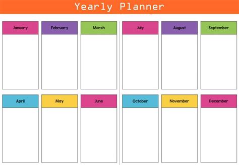 Free Printable Yearly Planner Template In Pdf Word And Excel