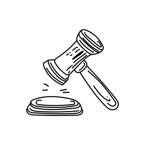 A Symbol Of Law And Justice A Hand Drawn Sketch Style Doodle The