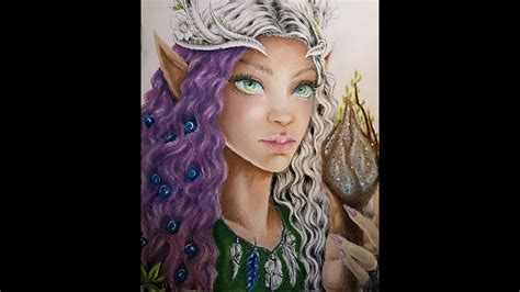 Coloring Fairy Queen With Pastels Youtube