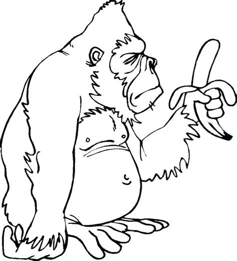 Godzilla coloring pages are a fun way for kids of all ages to develop creativity, focus, motor skills and color recognition. Cute Gorilla Coloring Pages - Super Kins Author