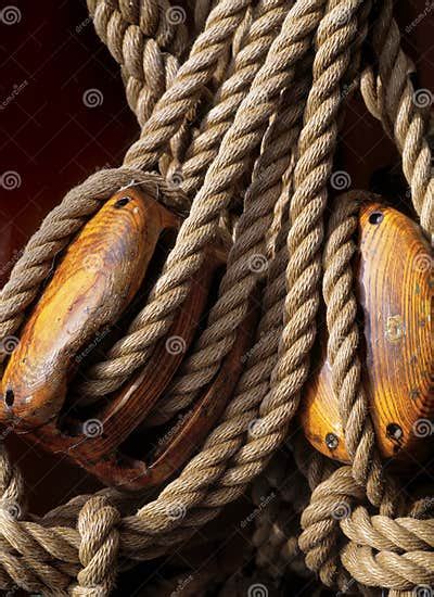 Nautical Ropes And Pulleys Stock Photo Image Of Ropes 656274