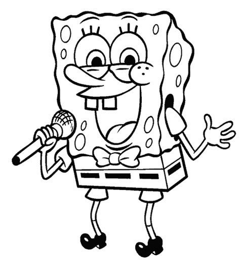 Fresh Spongebob Singing Coloring Page The Best Porn Website