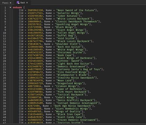 How can I get the name & ID of all Roblox catalog items? - Scripting