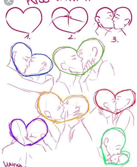 If you want to make the couples look way more passionate, follow this drawing tutorial. Pin by Tiffany McCune on Art-kiss | Kissing drawing, Art ...