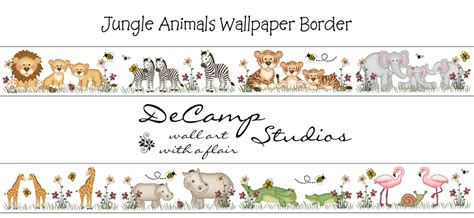 Image Gallery jungle animals wallpaper border