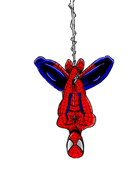 Spiderman Hanging Upside Down Drawing Blackpinklineartdrawingsimplejisoo
