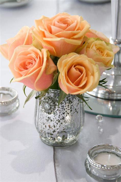 Example Using Peach Avalanche Roses Wedding Flower Packages Peach