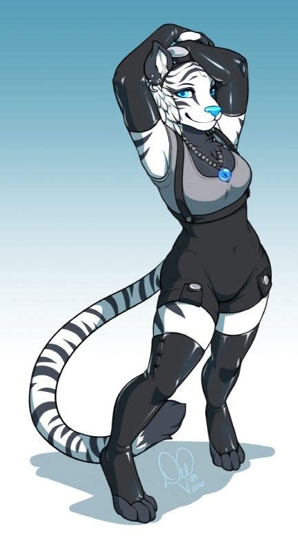 E Anthro Arm Warmers Arms Above Head Armwear Black Fur Blue Eyes Breasts Chest Tuft