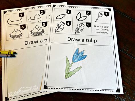 ️ Free Printable Spring Directed Drawing Worksheets For Kids