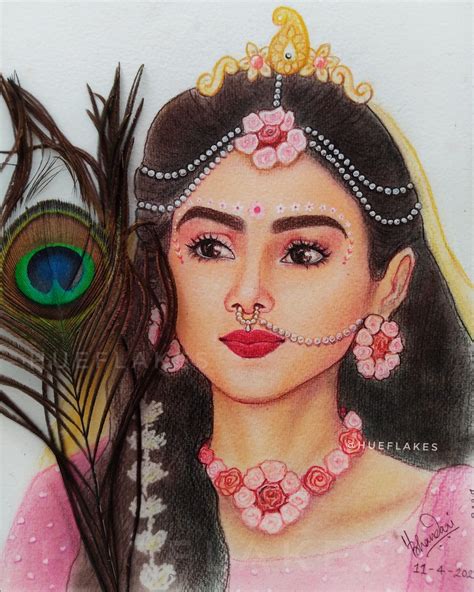 Drawing Of Radha From Radhakrishn Serial Beautiful Mallika Singh With