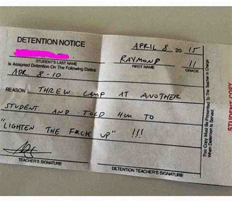 25 real detention slips so funny they almost make us miss school sheknows