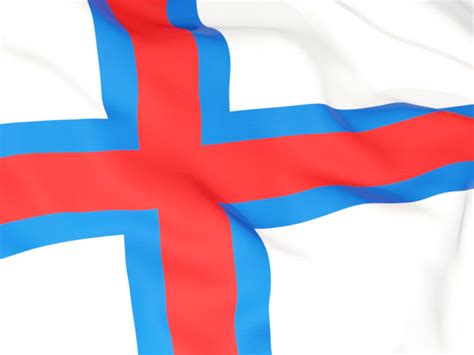 Faroe islands, group of islands in the north atlantic ocean between iceland and the shetland islands. Flag background. Illustration of flag of Faroe Islands